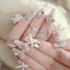 Premium Long Sparkle Handmade Faux Nails - Brightening Nail Art Stickers