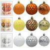 12Pcs/Box Plastic Christmas Gifts Boxes Pendant DIY Crafts Painted Christmas Decorations