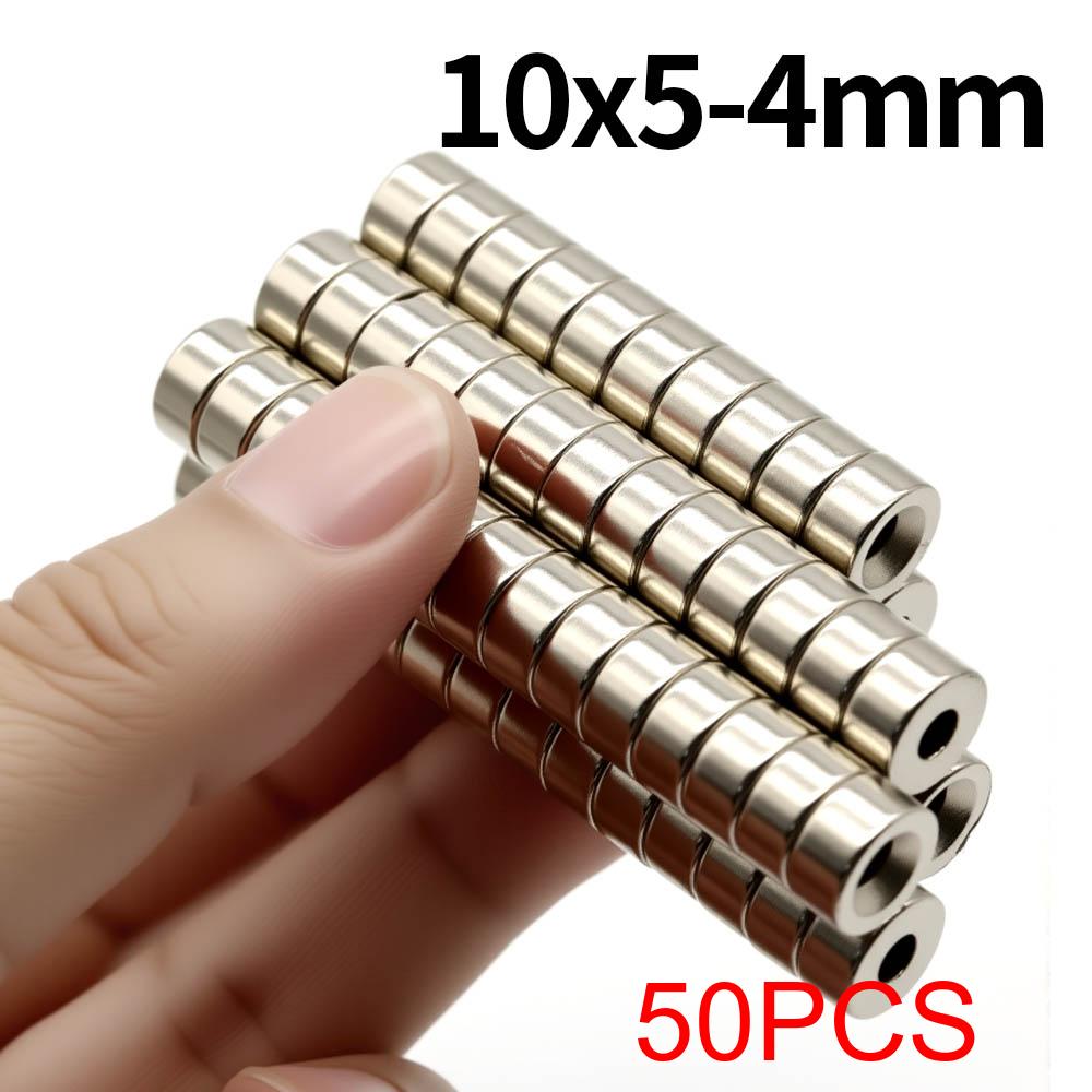 10x5-4mm Super Strong Neodymium Magnet  N35 NdfeB Permanent Magnetic imanes Round with holes Powerful Magnets Refrigerator