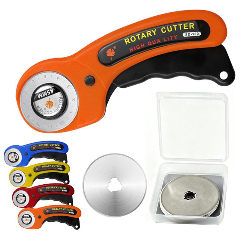 Fabric Rotary Cutter 45mm Blade Card Paper Sewing Quilting Fabric Cutting Tailor Scissors Tool Dress Clothes Making DIY Tool
