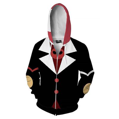 Vêtements Unisexe Manga Helluva Boss Fizzarolli Cosplay Sweat à capuche zippé Manches longues Molleton ample Sweatshirts Hiver Impression dessin animé Hoodie