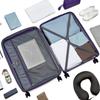Elegant Purple Travel Set with 20" Carry On, Backpack, Bag & Umbrella, Lightweight Hard Shell Luggage with 360° Spinner Wheels