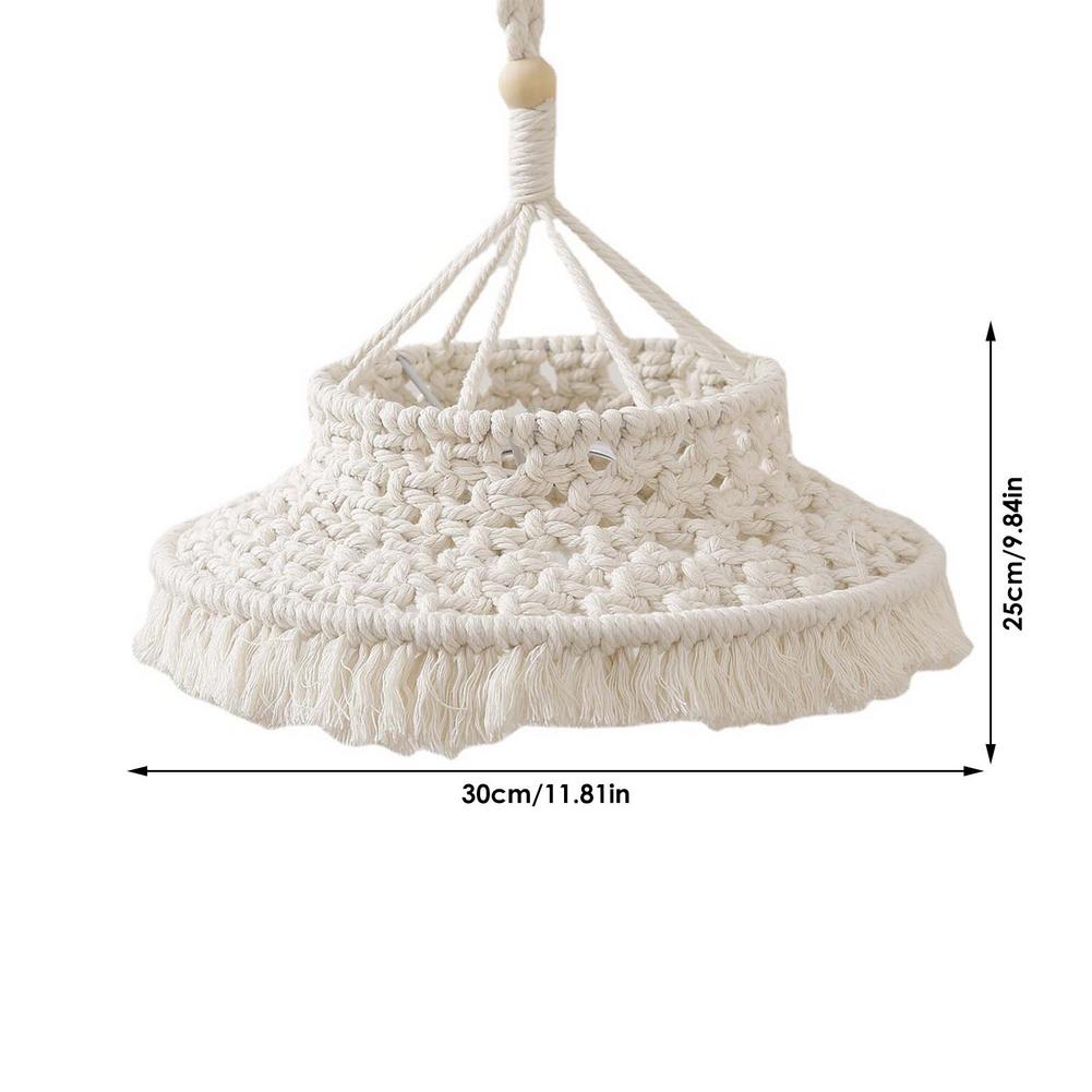 Bohemian Handmade Woven Macrame Lamp Shade Boho Hanging Pendant For Coffee Restaurant Home Wall Decorations Tapestry Lampshade