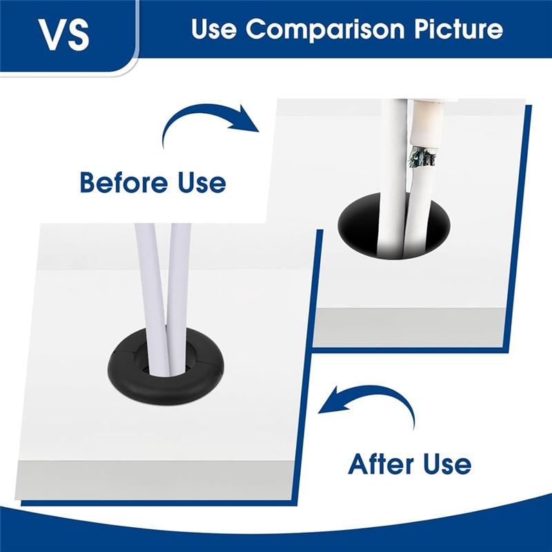 A25F-Rubber Grommet Kit Hollow 200Pcs, Hallow Firewall Grommets Assortment 8 Sizes Wire Grommets For Wiring, Hole Plugs,Automoti