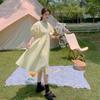 French Princess Style Dress with Soft Dresses Bubble Sleeves