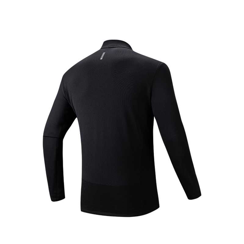 Anta Running Series Stand Collar Pullover Fitted Long Sleeve Knit Top Men Tops 152545401