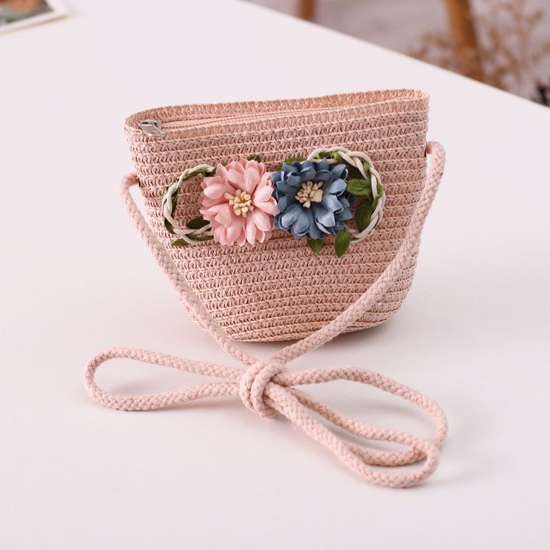 2020 Summer Parent-Child Bow Fisherman Hat with Wavy Edge and Cute Small Bag