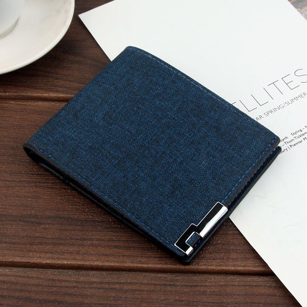 Men's Multifunctional Canvas Wallet Leisure Travel Lightweight Portable Short Style All Match Male Credit Card Holder Coin Purse