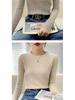 Women's Slim Fit Round Neck Knitted Sweater - Autumn/Winter Fashion, Long Sleeve, High-Quality Inner Layer Top.