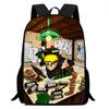 NARUTO Anime 15in Mochila Backpack with Adjustable Shoulder Straps, Kids Daily Lightweight School Bag for Boys & Girls Age 6-10