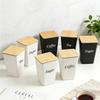 Tinplate Material Tea Tin Sealed Design Bamboo Cover Tea Jar Creative Shape Irregular Shape Sealed Tinplate Storage Jar