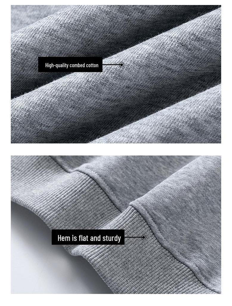 Women's Trendy Cropped Round Neck Sweatshirt – Spring/Autumn Loose Fit