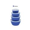 Four-Piece Fresh-Keeping Bowl Set with Lids - Round Storage for Fruits & Vegetables, Ideal for Picnics