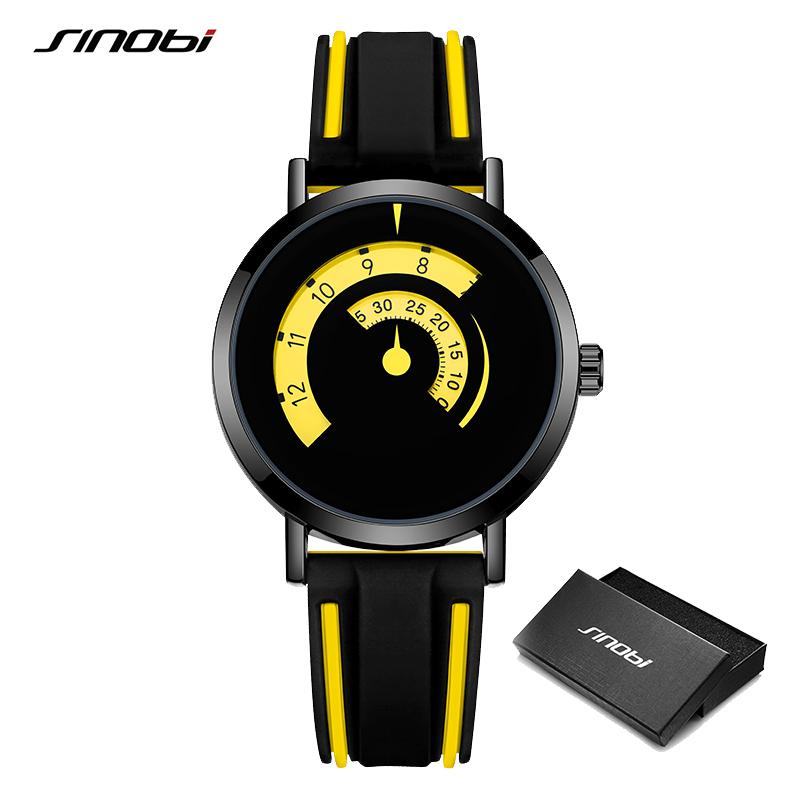 SINOBI New Creative Design Men's Quartz Watches Top Brand Mans Wristwatches Fashion Style Gifts Clock for Husband,Family,Friend