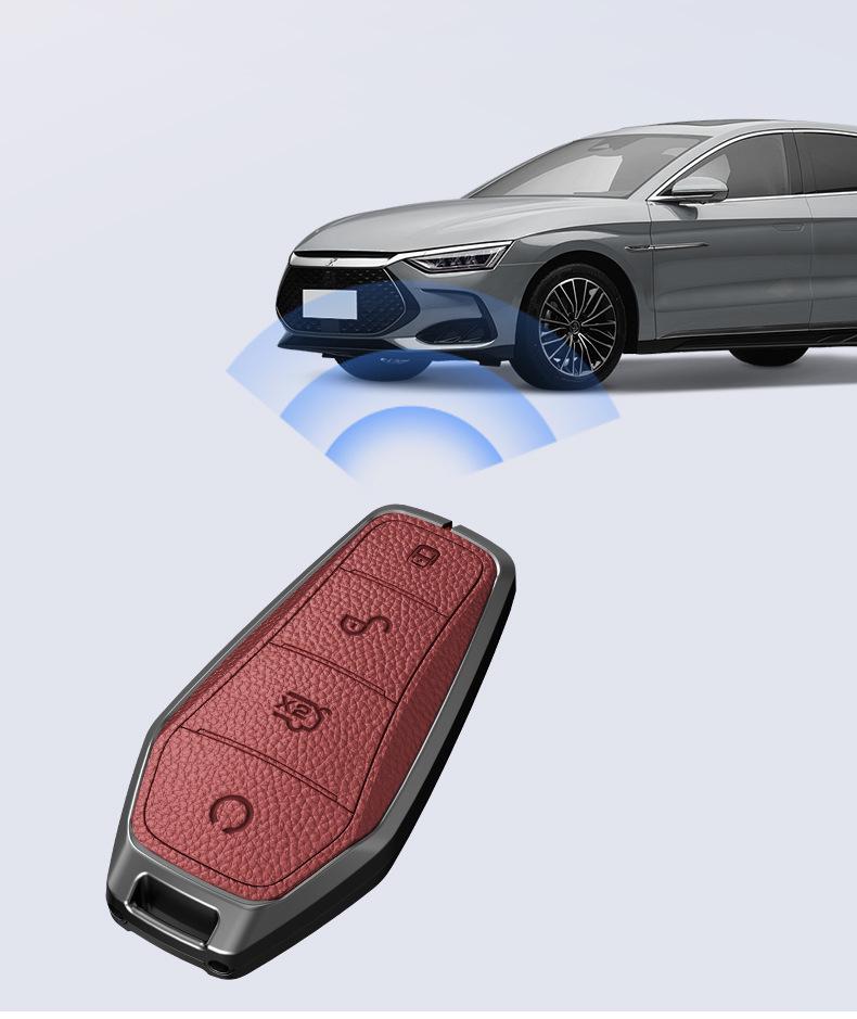 BYD Han Key Case: Fits BYD Qin Pro, Song Max, New Energy, Tang, and Song Plus Car Bagi with Metal Shell