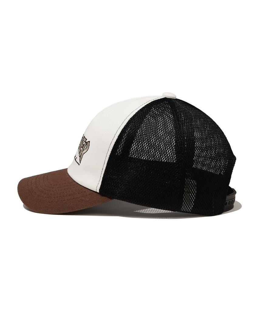 Treasure Mesh Cotton 5-Point Cap Brown