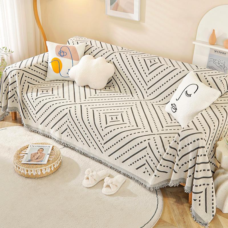 

Современный двусторонний 3-местный чехол для дивана с синельной бахромой, чехол для кресла, чехол для углового дивана, чехол для дивана для домашних животных, детей, всесезонный 180x130cm