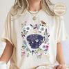 Vintage Celestial Teacup Shirt, Aesthetic Magic Garden Floral Tee, Tea Lover Gift, Mystical Moon Star Botanical Tshirt, Spring Garden Shirt