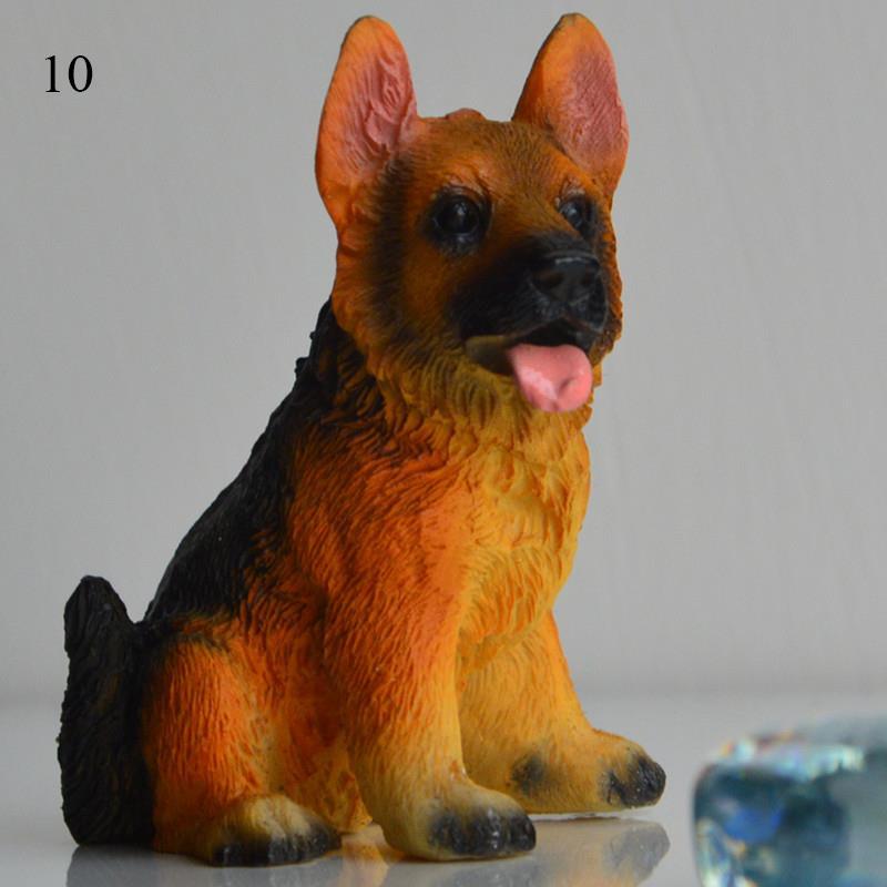 Mini Cute Vivid Dog Figurine Home Decor Simulation Mini Dog Model Miniature Dog Living Room Desktop Ornament Bonsai Decoration