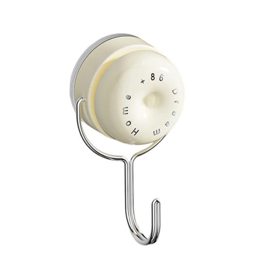 

Suction Cup Wall Hook Reusable No Drill Hook with 180-degree Rotating Hook Design for Bathroom Kitchen білий