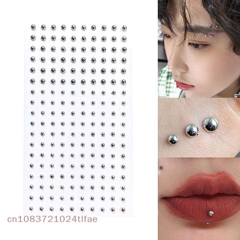 YY30~Diamond Sticker Fake Nose Stud Self Adhesive Rhinestones Non Piercing Eye Ear Face Body Jewelry For Women Sticker Crystal
