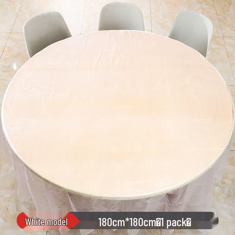 ZISIZ Disposable Red Plastic Round Tablecloth