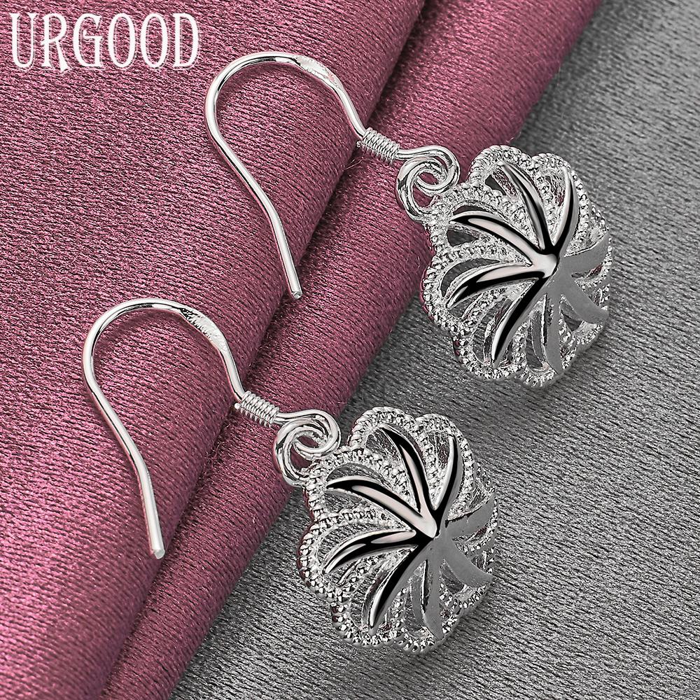925 Sterling Silver Wedding Jewelry Flower Pendant Earrings