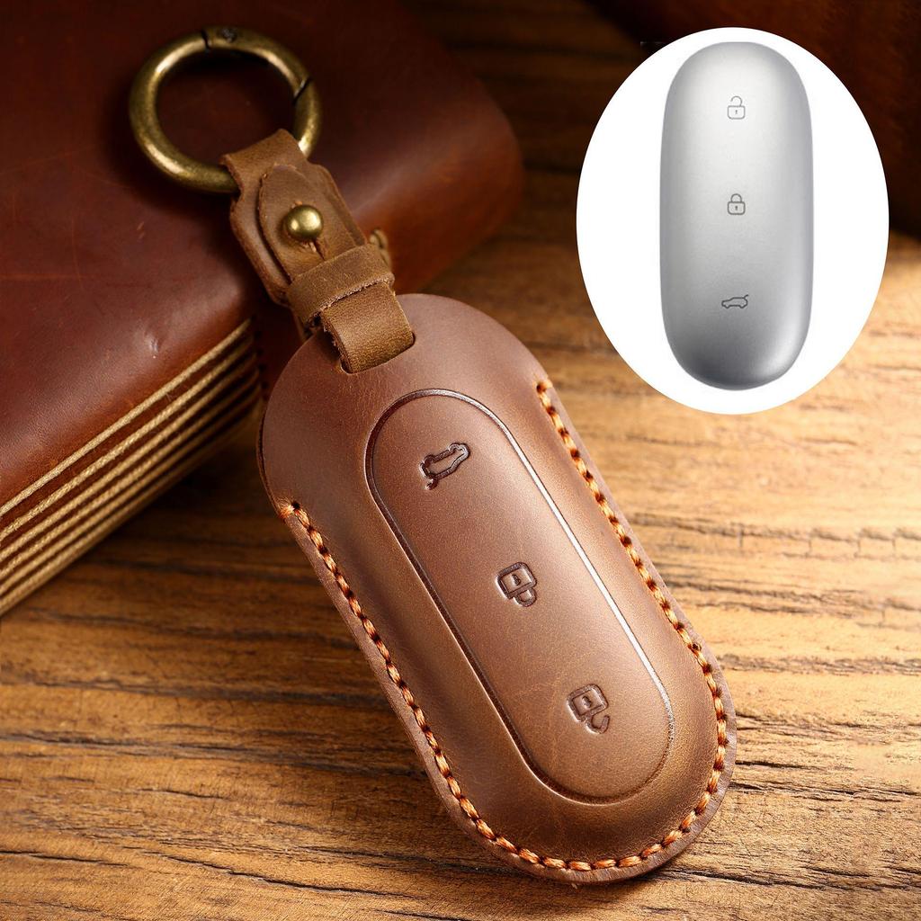 Ideal Genuine Leather Car Key Shell L9 L8 Protective Cover for Men and Women