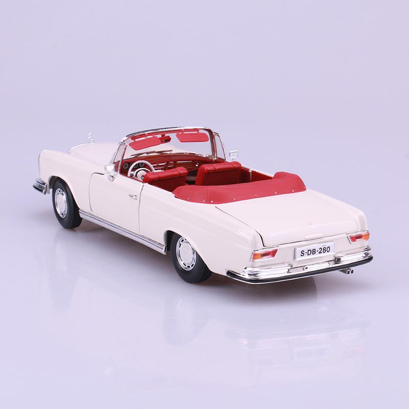 

Майсто 1:18 Mercedes-Benz 280SE 1967 Сплав Модель Классического Автомобиля Украшение белый