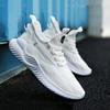 Unisex Plus Size Sports Shoes Flat Sole Solid Color Women Casual Single Shoes Front Lace Up Sneaker Men's Flyknit Lightweight Shoes 36-44