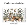 Majestic Jungle Tiger Butterfly Foliage Wall Sticker Self-Adhesive Removable for Bedroom Living Room Study Background Wall Decoration