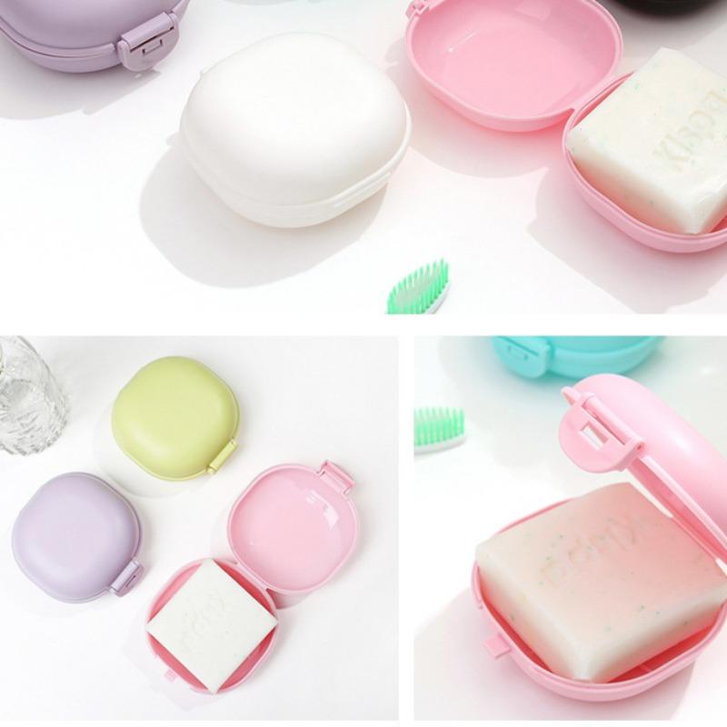 2 Pièces Boîte à Savon Portable Couleur Bonbon Maison Douche Voyage Randonnée Porte-Savon Récipient Porte-Savon Articles de Salle de Bain.