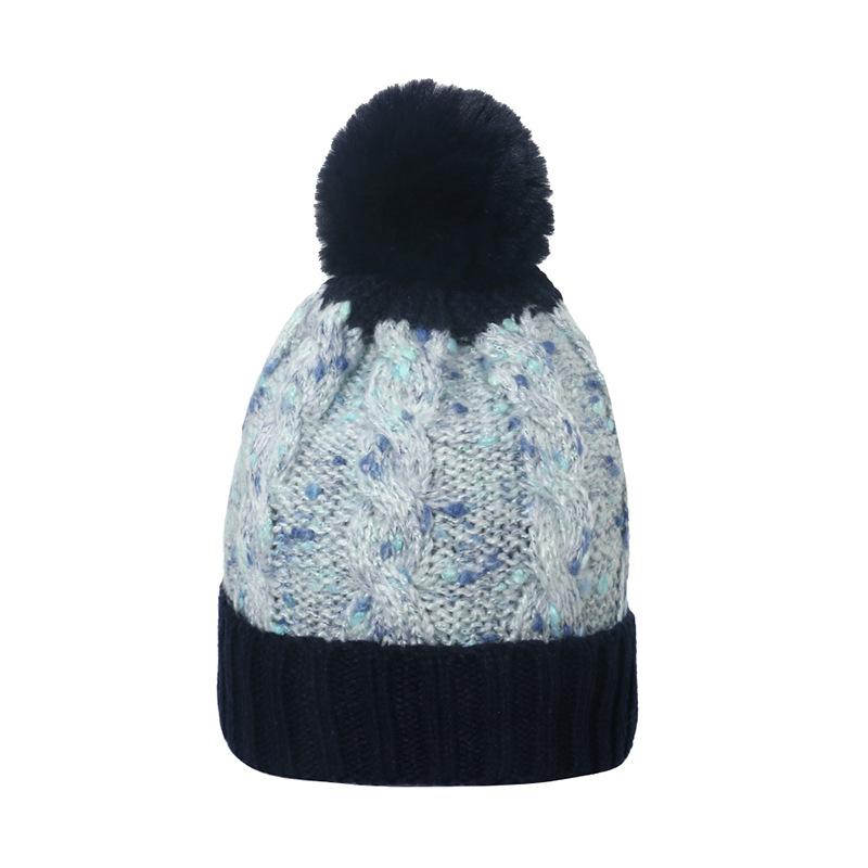 2025 Autumn and Winter New Mohair Blended Knitted Hat Women's Outdoor Braid Splicing Fleece Thickened Knitted Hat Men and Women