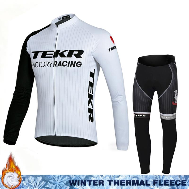 

Mtb Clothing Men Winter Thermal Fleece Cycling Jersey Man TEKR Bicycles 2026 Men s Ciclismo Hombre Uniform Suit Mens Set Retro Asian size - 4XL