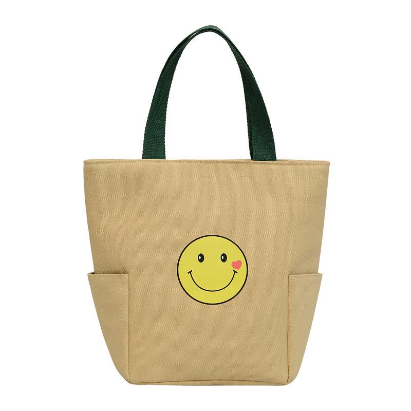 Patterned printed canvas bag, Japanese-style portable lunch box bag, handheld bento bag, multi-function bag