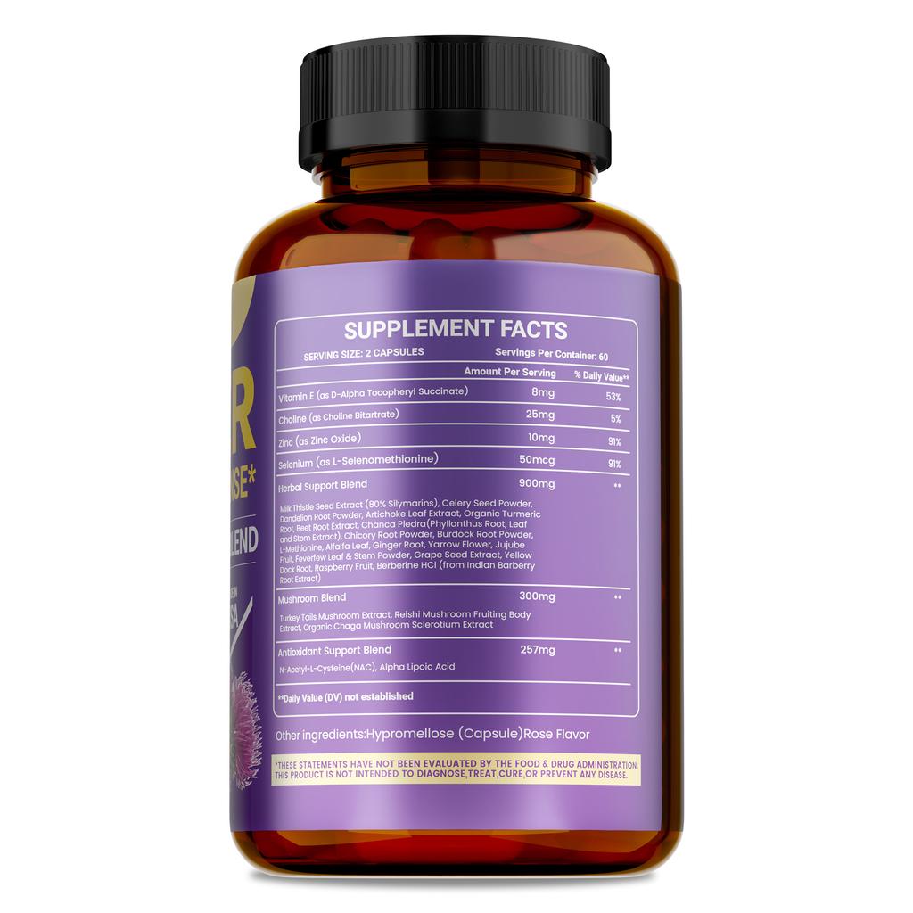 Contains Milk Thistle Extract, Supports Liver Health and Has Liver-protective Effects, Suitable for Adults, Vegan.