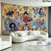 Anime One-Piece Wall Tapestry Aesthetic Wall Hanging Printed Fabric Blanket Decorative Tapestries for Bedroom Living Room Home Decor