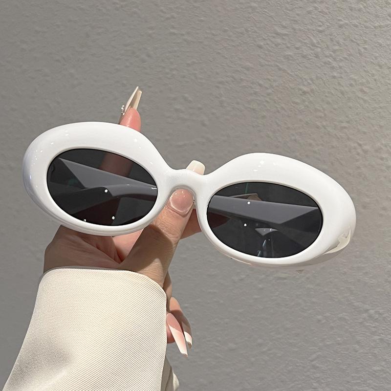 New Oval Sunglasses, Hip-Hop Street Style, Retro Fashion, Trendy Ins Versatile Sunglasses