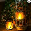 Dancing Flame Solar Lantern Magical Dancing Flames Outdoor Lights Solar Torch Lights Flickering Flames Hanging Waterproof Light