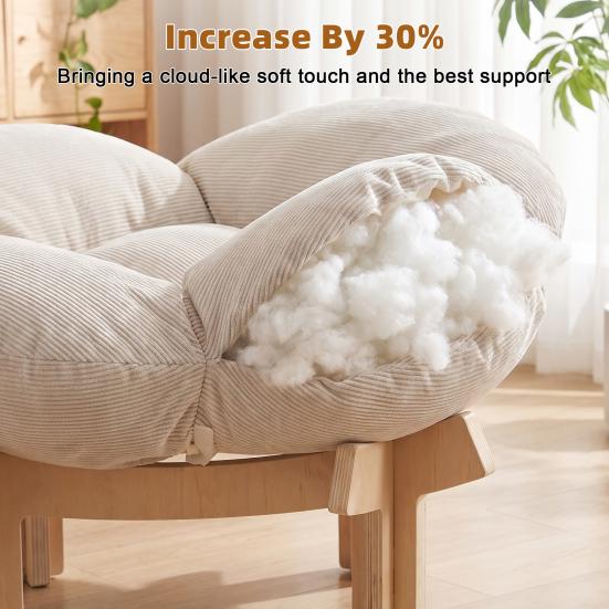 Pet Couch Sofa Elevated Wooden Cat Bed with Fluffy Removable Cushion, Petal Shaped Sofa, Raised Kitty Lounge Chair 40lbs Capacity, for Indoor
