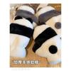 New half-finger cute panda student writing leaking finger gloves cartoon girl riding warm riding plush gloves