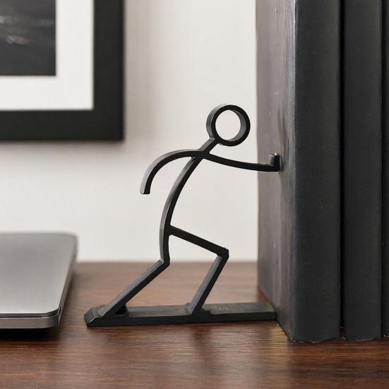 3D Printed Figurine Bookends, Decorative Bookends for Book Lovers, Funny Book Ends, Creative Book Holders for Home Library Office Shelves Desk