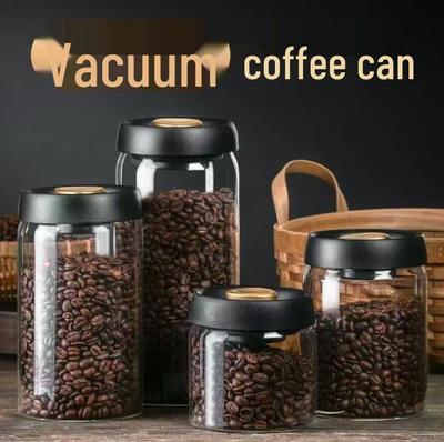 Skleněná vzduchotěsná nádoba na kávu a čaj - Vakuové těsnění pro ochranu proti vlhkosti