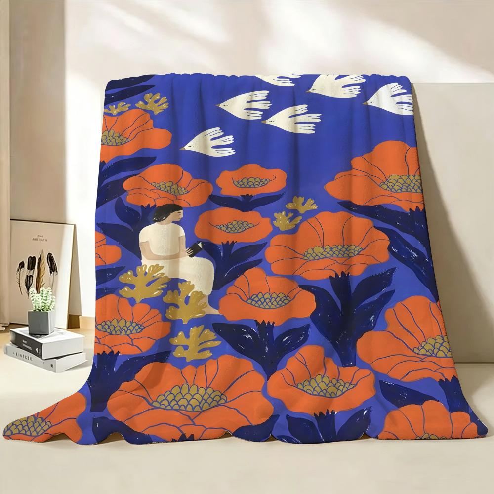Illustrator V Virginie Cognet Throw Flannel Throw Blanket Suitable for Sofa Living Room Bedroom