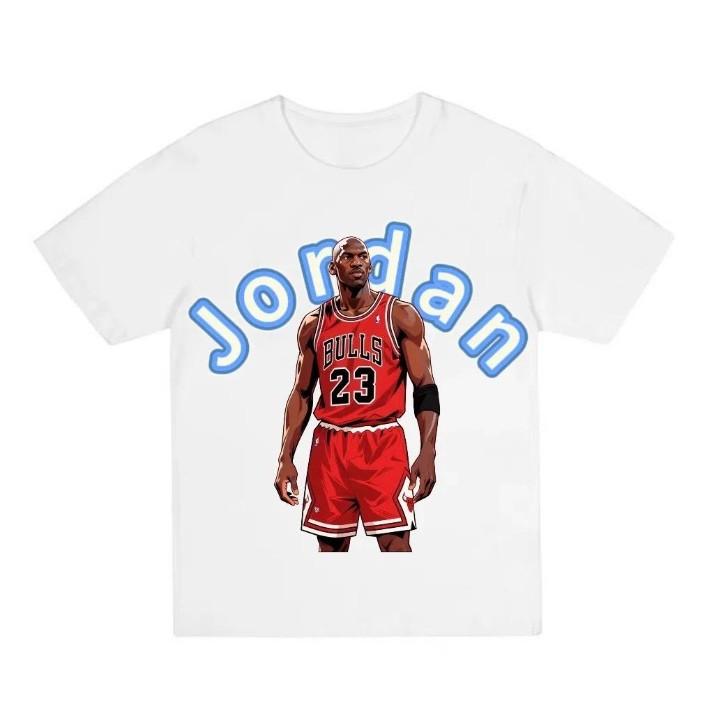 2026 Мужская футболка с коротким рукавом в американском мультяшном стиле, спортивная футболка в стиле комиксов со звездами баскетбола Коби Брайантом, Джеймсом Харденом 4XL