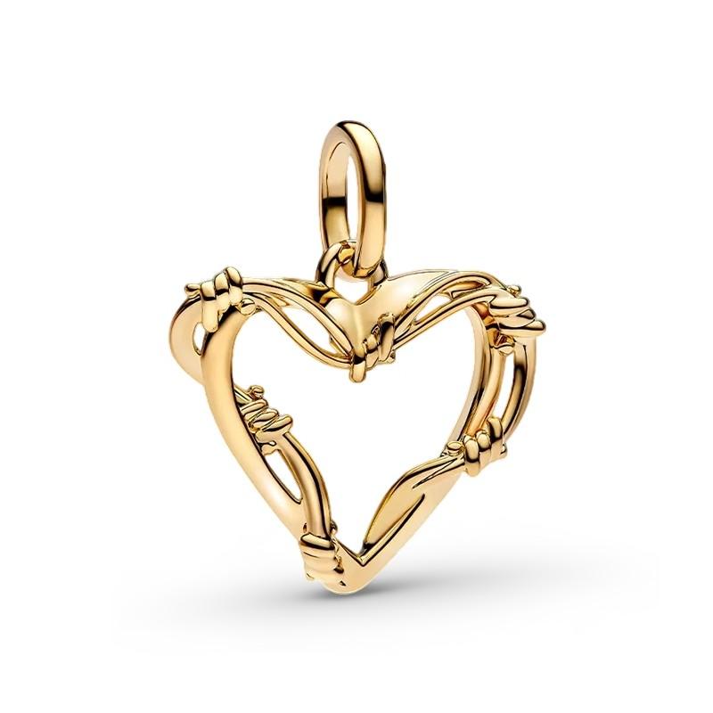 

Now Sparkling Gold Heart Shape Envelope Family Multi-Element Charms Bead Pendants Clips Fit Original European Snake Bone Jewelry