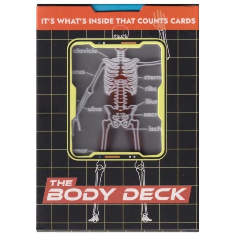 1/2/3 talie Rodzina Przyjaciel Gra Planszowa Pokerowa Karty do Gry Śmieszne Przezroczyste Anatomia Człowieka Talia Kart Prezent do Domu Trwałe