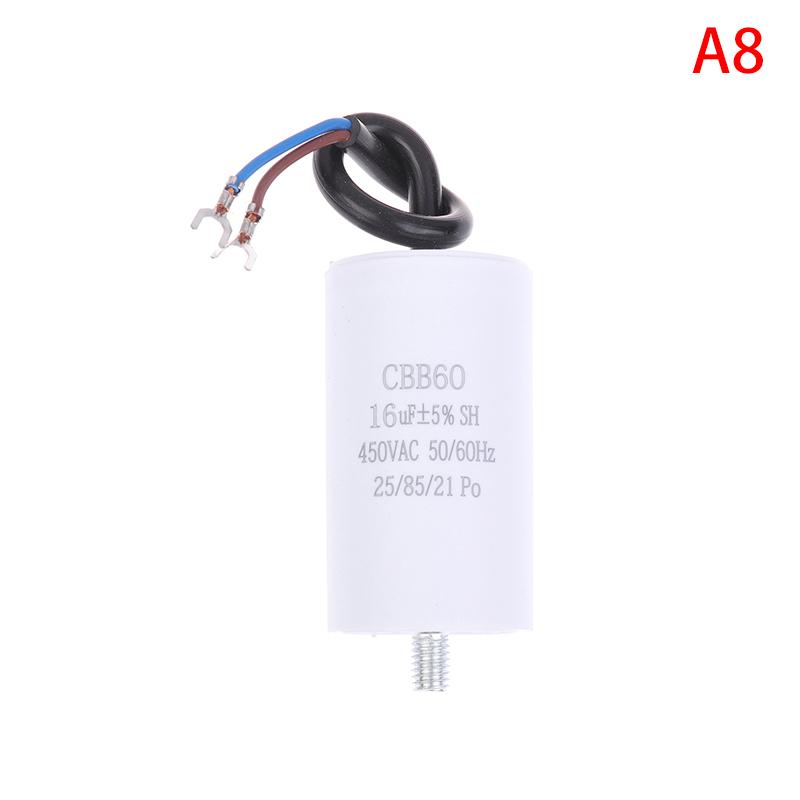1Pc Cbb60 Motor Run Capacitors 450Vac Electric Replacement Starting Capacitor 5% For Washing Machine 450V 4Uf-100Uf