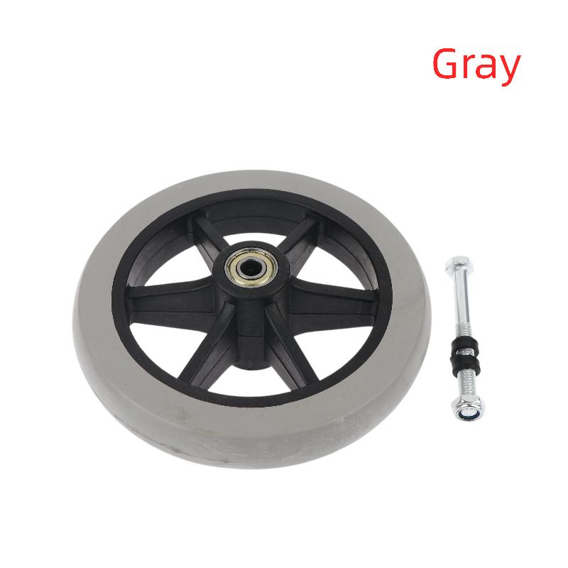 6 Inch Rubber Wheels Smooth Flexible Heavy Duty Wheelchair Front Castor Solid Shopping Cart Wheel Wheelchair Replacement