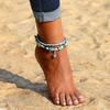 Bohemian Beach Turquoise Turtle Shell Starfish Anklet for Ladies